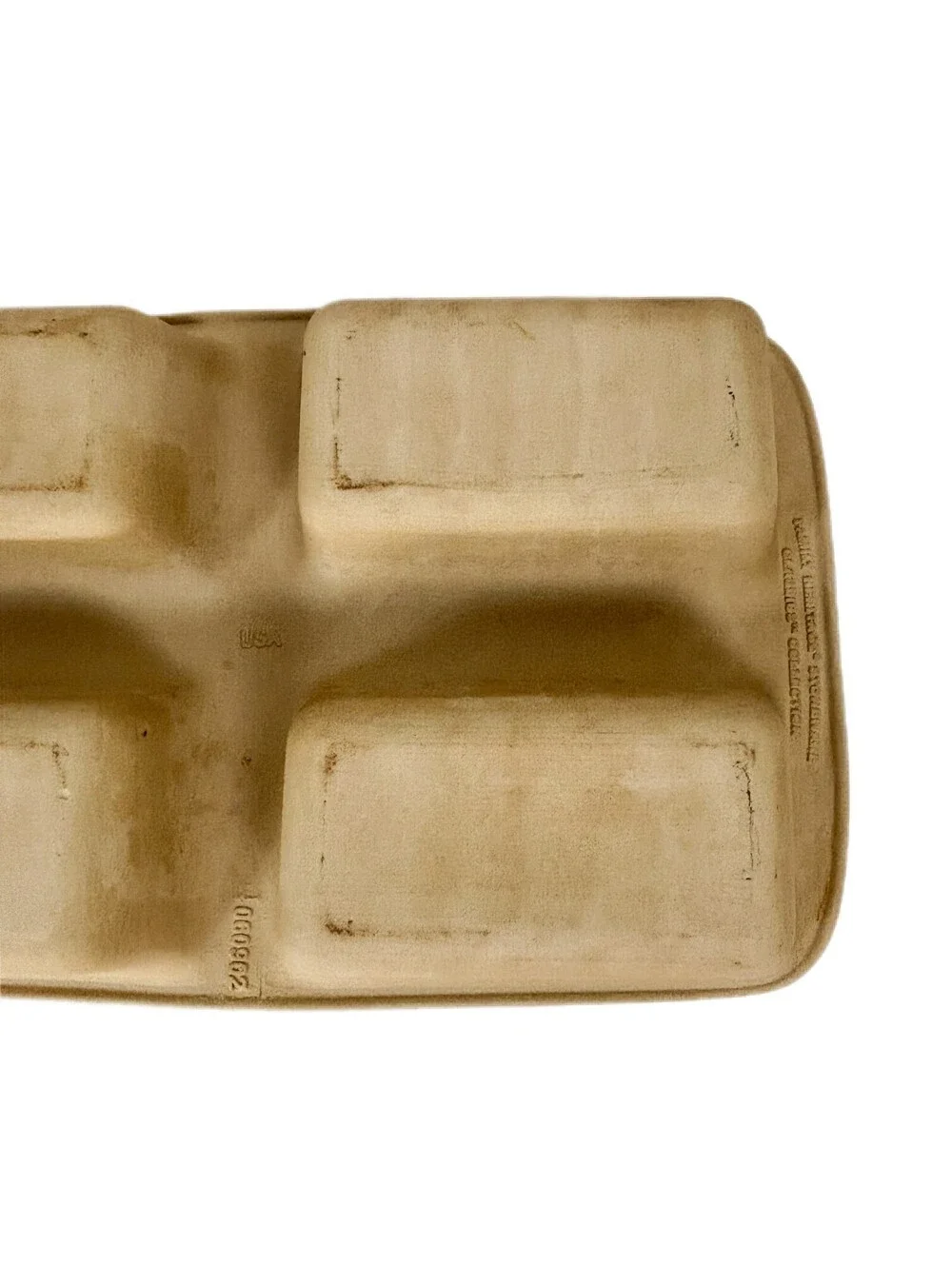 Pampered Chef 1418 Stoneware 4 Mini Loaf Pan 15X8 Family Heritage Baking Stone